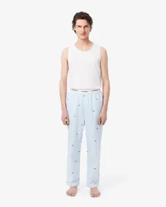 Мужские пижамные брюки из хлопка в синюю полоску Lacoste, синий
