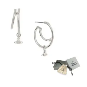 Vivienne Westwood Серебряные серьги-гвоздики с латунью