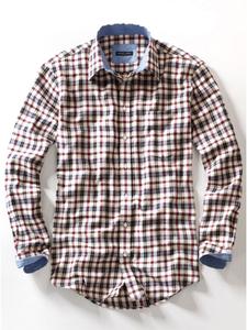 Рубашка с длинными рукавами в бежевую клетку WITT WEIDEN