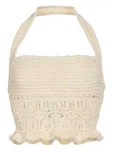 Вязаный топ на шее Retrofete, нейтральный