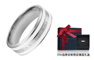 DW/DanielWellington Кольцо из нержавеющей стали Daniel Wellington унисекс фарфорово-белое серебристое