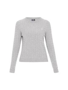 Женский свитер светло-серого меланжевого цвета DreiMaster Maritim