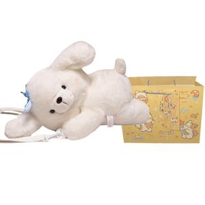 Плюшевая кукла Cloud Dog в виде рюкзака для животных высотой 35см MAOGEGE, белый/мультиколор