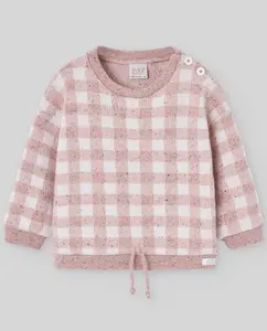 Клетчатая толстовка коллекции Deva Paz Rodríguez, пастельно-розовый