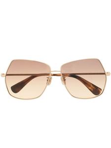 Массивные солнцезащитные очки с градиентными линзами Max Mara Eyewear, золотой