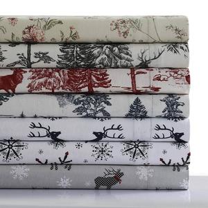 Комплект фланелевых простыней с глубокими карманами и принтом Tribeca Living, цвет Damask