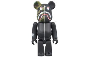 BE@RBRICK Bearbrick X Bape 1st Camo Shark Black