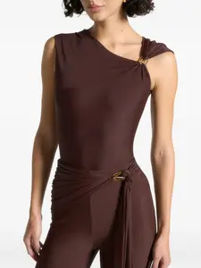 Боди с асимметричным вырезом Manière De Voir, коричневый