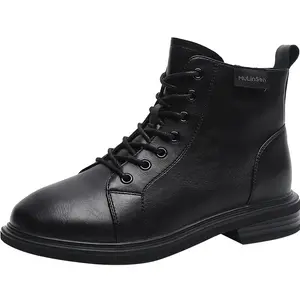 Короткие ботинки Martin 3,2 см женские Mulinsen, Apricot (No Fleece-Lined)