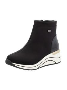 Remonte Черные ботильоны на танкетке