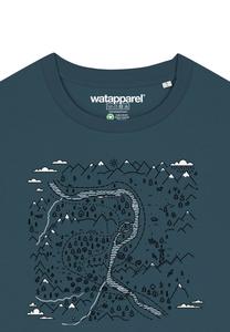 Футболка с принтом LANDSCHAFT watapparel, бирюзовый