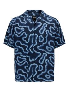 Удобная рубашка на пуговицах Only & Sons Noy, цвет Night blue/Light blue