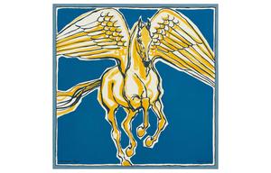 HERMES Женская шаль, Blue