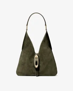 Cornelia Средняя замшевая сумка-хобо Michael Michael Kors, зеленый мох