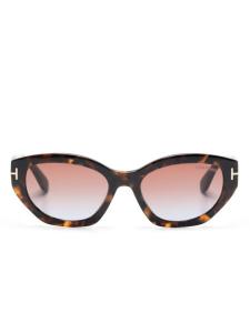 TOM FORD Eyewear солнцезащитные очки в оправе 'кошачий глаз', коричневый