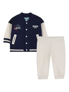Комплект из топа и брюк с логотипом Kenzo Kids, синий