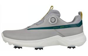 Водонепроницаемые низкие повседневные туфли мужские серо-зеленые Ecco