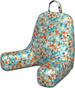 Наволочка для подушки для чтения Lunarable Abstract Triangle, геометрическая абстрактная иллюстрация с клетчатыми квадратами и треугольниками, мягкая набивная наволочка для кровати, маленький размер, многоцветная., Multicolor