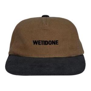 WE11DONE Хлопковая бейсболка унисекс коричневая, Brown