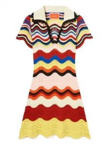 Платье мини с узором шеврон La DoubleJ, розовый