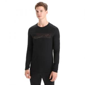 Термофутболка Icebreaker M 200 OASIS LS CREWE SKI STRIPES