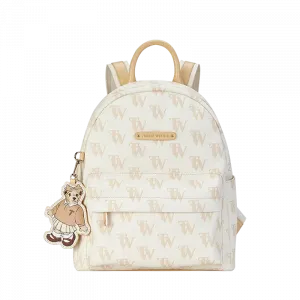 Teenie Weenie Женский рюкзак ПУ кремово-абрикосовый желтый, Cream Apricot Yellow-L