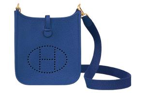 HERMES Кожаная с канвой сумка через плечо Evelyne Maurice Bullock