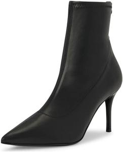 Женские классические ботильоны Maiyang с заостренным носком, тянущиеся, на высоком тонком каблуке, элегантные, на осень и зиму, для вечеринок и повседневной носки, размер 4-16 US, Black