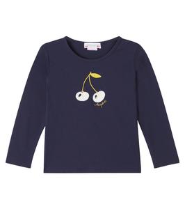 Футболка Tidjiane с вышивкой из хлопка Bonpoint, Upb Marine