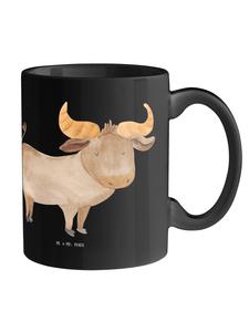 Кружка Сильный Бык с надписью на черном Mr. & Mrs. Panda