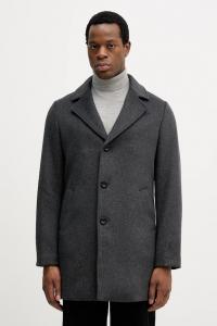 Пальто с шерстью Guess, серый