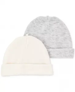 Детские шапочки с отворотом, 2 шт Carter's, слоновая кость/кремовый