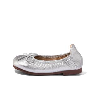 Низкие кожаные туфли ABC DOUKIDS для детей ABCdoukids, серебряный
