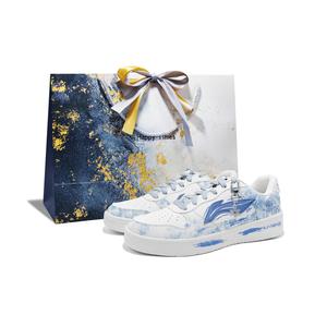 Понтонные лодки устойчивые к истиранию дышащие увеличивающие высоту низкие скейтборд кроссовки unisex LINING, синий