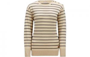 Вязаный джемпер в полоску Moncler, бежевый