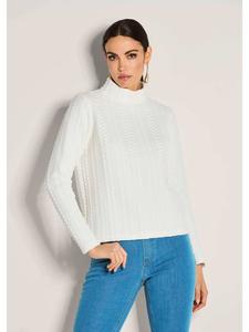 MADELEINE Свитшот молочного цвета крупной вязки