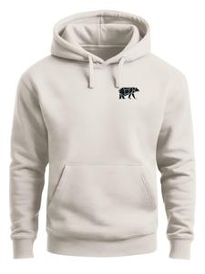 Neverless Толстовка 'Bär Lineart Polygon' в бежевом цвете