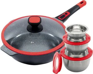 Сковорода King Click-Grip, красный