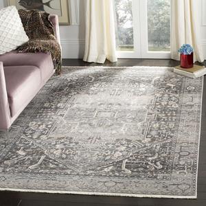 SAFAVIEH Persian Collection ковер 122 x 183 см - Grey & Charcoal, дистресс-дизайн, не линяет и прост в уходе, идеален для помещений с высокой проходимостью: прихожая, гостиная, спальня (VTP474F)