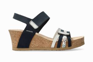Women's Lucia Lightweight Walking Wedge Sandal In Navy MEPHISTO