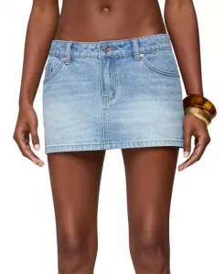 Джинсовая микро-юбка Кьяры Edikted, синий