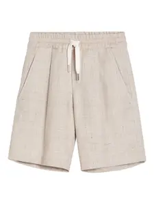 Шорты с кулиской Brunello Cucinelli Kids, нейтральный
