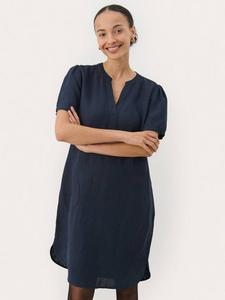 Мини-платье из льняной смеси aminase Part Two, темно-синий