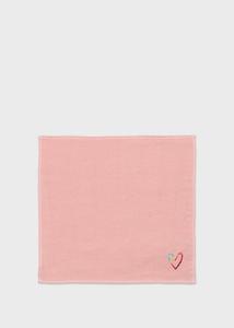 Носовой платок из марли с узором «Сердце из завитков» Paul Smith, цвет Pink 8