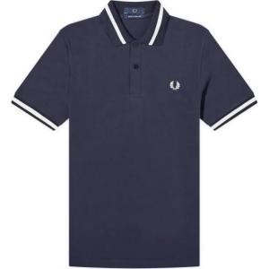 Поло с вышитым логотипом FRED PERRY, синий