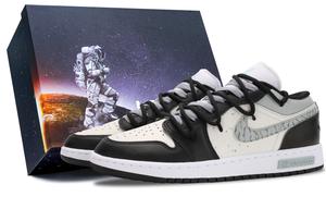 Air 1 Low Top детские баскетбольные кроссовки для подростков Jordan, серый