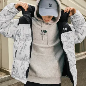 Li-Ning Hot Pots Down Collection Пуховик Unisex White Gray Snow Mountain