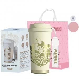 Серия Strawberry Bear коллекция Minnie термостакан 520мл Disney, Minnie Insulated Mug+Shopping Bag+X&W Cup Mat