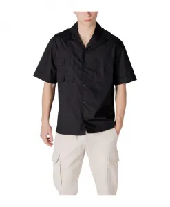 Черная футболка с V-образным вырезом и короткими рукавами Antony Morato, черный