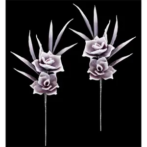 И.ГЕ.А. Искусственный цветок «Мягкая пенная роза», ветка розы I.Ge.A., цвет burgund